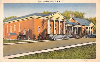 Civic Center Potsdam, New York Postcard