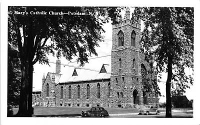 Mary's Catholic Church Potsdam, New York Postcard