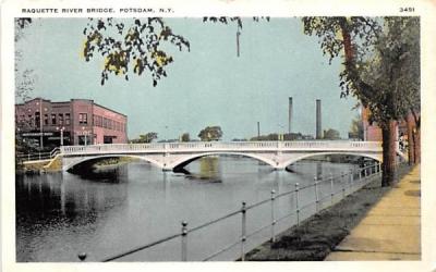Raquette River Bridge Potsdam, New York Postcard