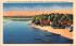 Cottages & Salmon River from Lighthouse Pulaski, New York Postcard