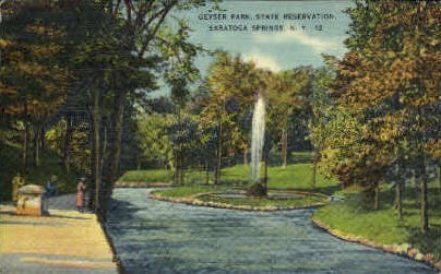 Geyser Park - Saratoga Springs, New York NY Postcard