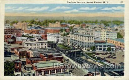 Business Section - Mt Vernon, New York NY Postcard