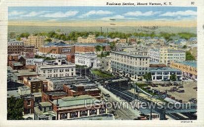 Business Section - Mt Vernon, New York NY Postcard