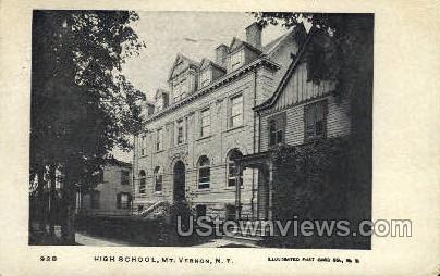 High School, Mount Vernon - Mt Vernon, New York NY Postcard