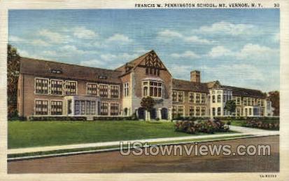 Francis W. Pennington School - Mt Vernon, New York NY Postcard