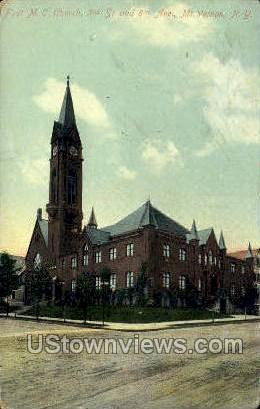 First M.E. Church - Mt Vernon, New York NY Postcard