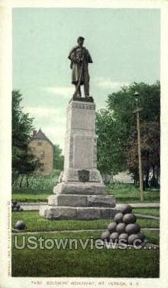 Soliders' Monument - Mt Vernon, New York NY Postcard
