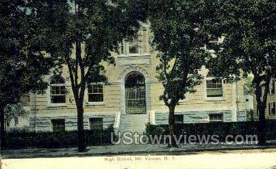 High School, Mt Vernon - New York NY Postcard