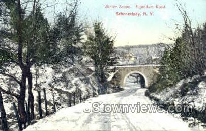 Aqueduct Road - Schenectady, New York NY Postcard