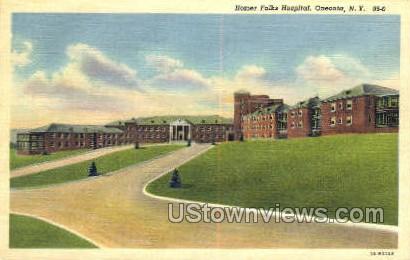 Homer Folks Hospital - Oneonta, New York NY Postcard
