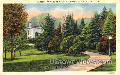 Huntington Park - Oneonta, New York NY Postcard