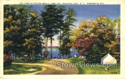 Golden Beach - Raquette Lake, New York NY Postcard