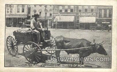 Horseless Carriage - Rome, New York NY Postcard