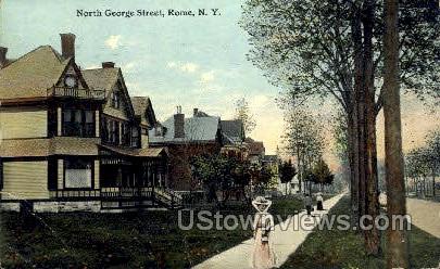North George Street - Rome, New York NY Postcard