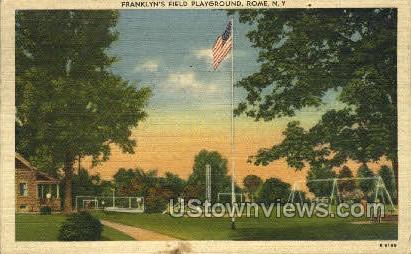 Franklyn's Field Playground - Rome, New York NY Postcard