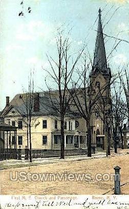 First M.E. Church - Rome, New York NY Postcard