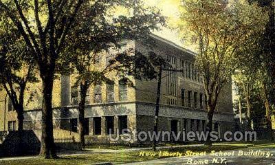 New Liberty Street School Bldg - Rome, New York NY Postcard