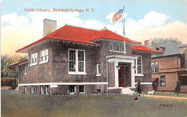 Public Library Richfield Springs, New York Postcard