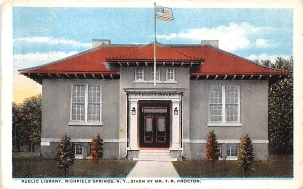 Public Library Richfield Springs, New York Postcard