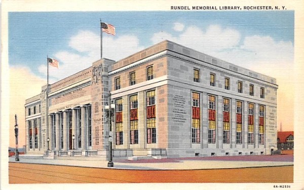 Rundel Memorial Library Rochester, New York Postcard