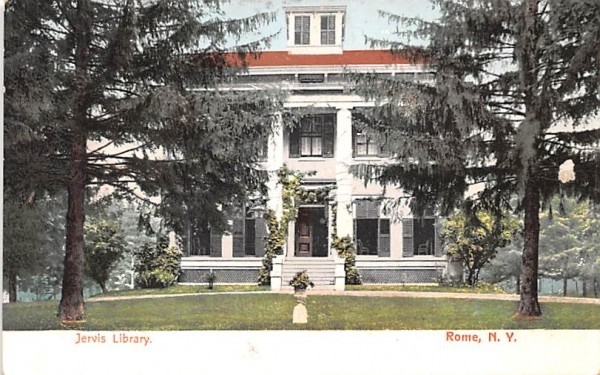 Jervis Library Rome, New York Postcard