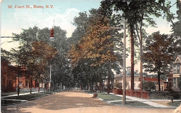 W Court Street Rome, New York Postcard