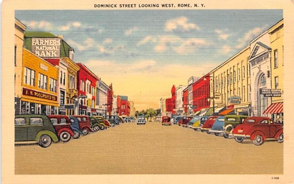 Dominick Street Rome, New York Postcard