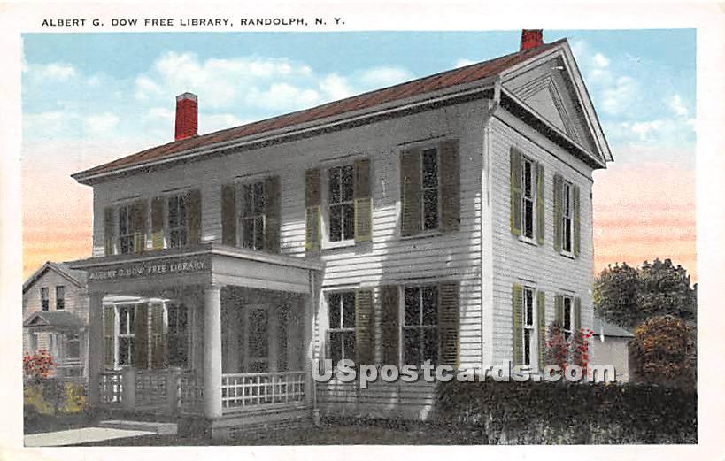 Albert G Dow Free Library - Randolph, New York NY Postcard