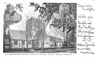 Jay Gould Memorial Reformed Church & Kirkside Roxbury, New York Postcard
