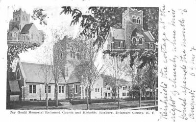 Jay Gould Memorial Reformed Church & Kirkside Roxbury, New York Postcard