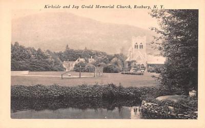Kirkside & Jay Gould Memorial Church Roxbury, New York Postcard