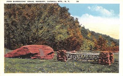 John Burroughs' Grave Roxbury, New York Postcard