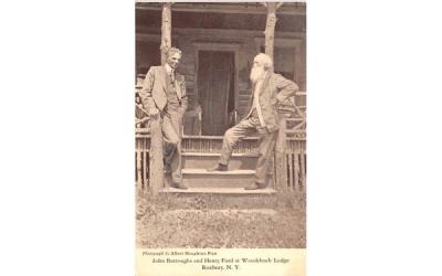 John Burroughs & Henry Fod Roxbury, New York Postcard