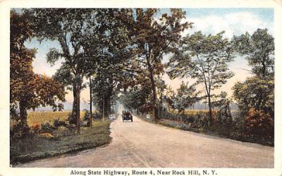 Along State Highway Rock Hill, New York Postcard