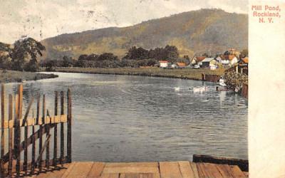 Mill Pond Rockland, New York Postcard