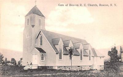 Gate of Heaven RC Church Roscoe, New York Postcard