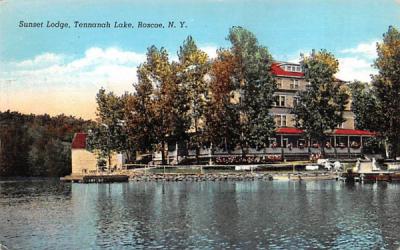 Sunset Lodge Roscoe, New York Postcard
