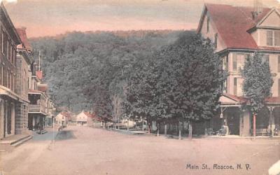 Main Street Roscoe, New York Postcard