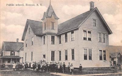 Public School Roscoe, New York Postcard