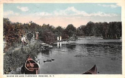 Lake Florence Roscoe, New York Postcard