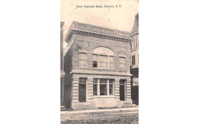 First National Bank Roscoe, New York Postcard