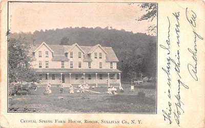 Crystal Spring Farm House Roscoe, New York Postcard