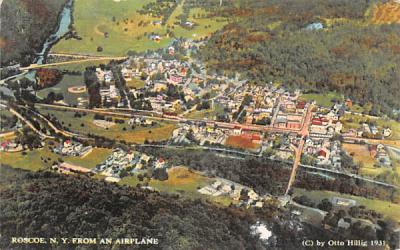 From an Airplane Roscoe, New York Postcard