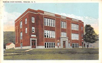 Roscoe High School New York Postcard