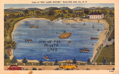 Lake of Six Lake House Rock Hill, New York Postcard