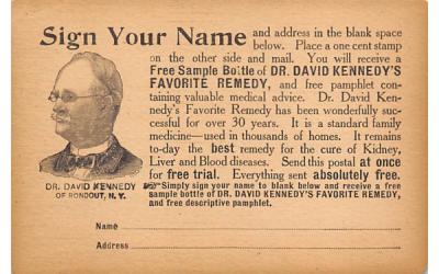 Dr David Kennedys Son Rondout, New York Postcard