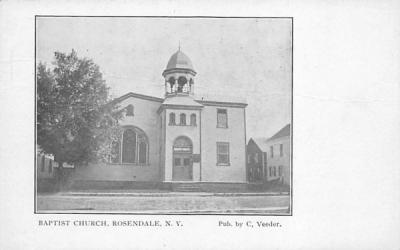 Baptist Church Rosendale, New York Postcard