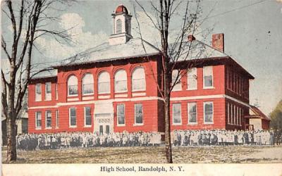 High School Randolph, New York Postcard