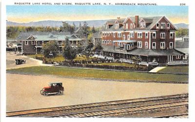 Raquette Lake Hotel & Store New York Postcard