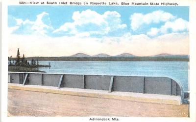 South Inlet Bridge Raquette Lake, New York Postcard